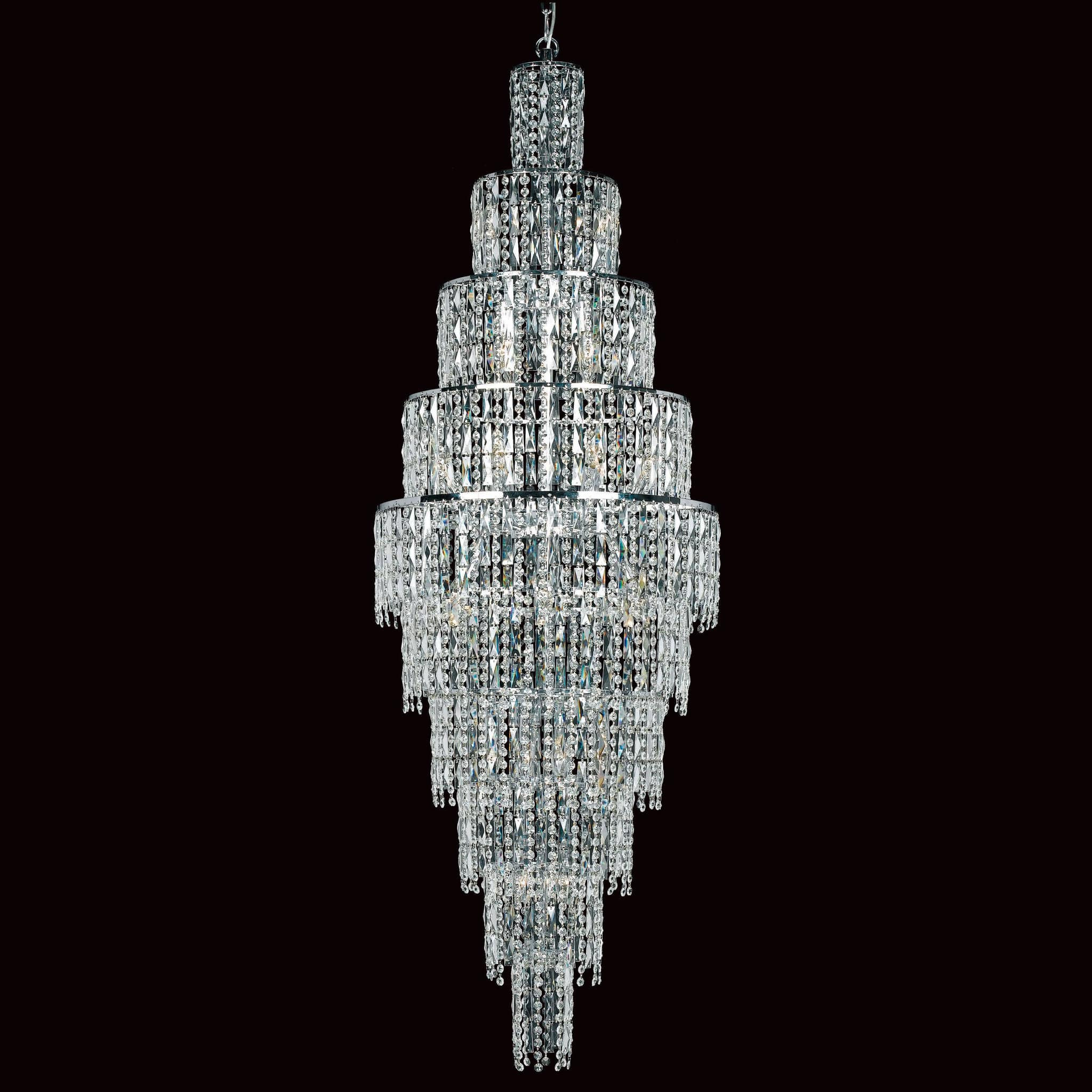 Impex New York 24 Light Glass Icicle Crystal Chandelier CF03220 24 CH