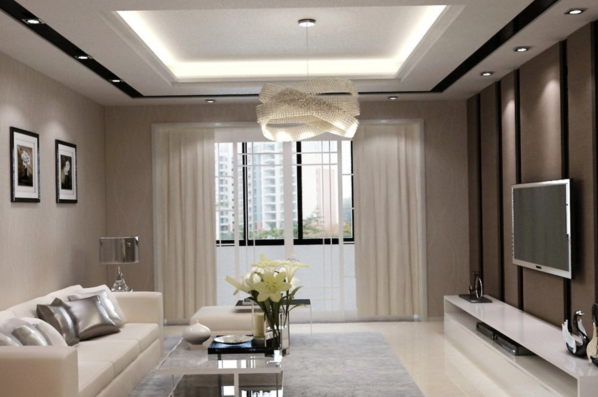 chandelier modern living room