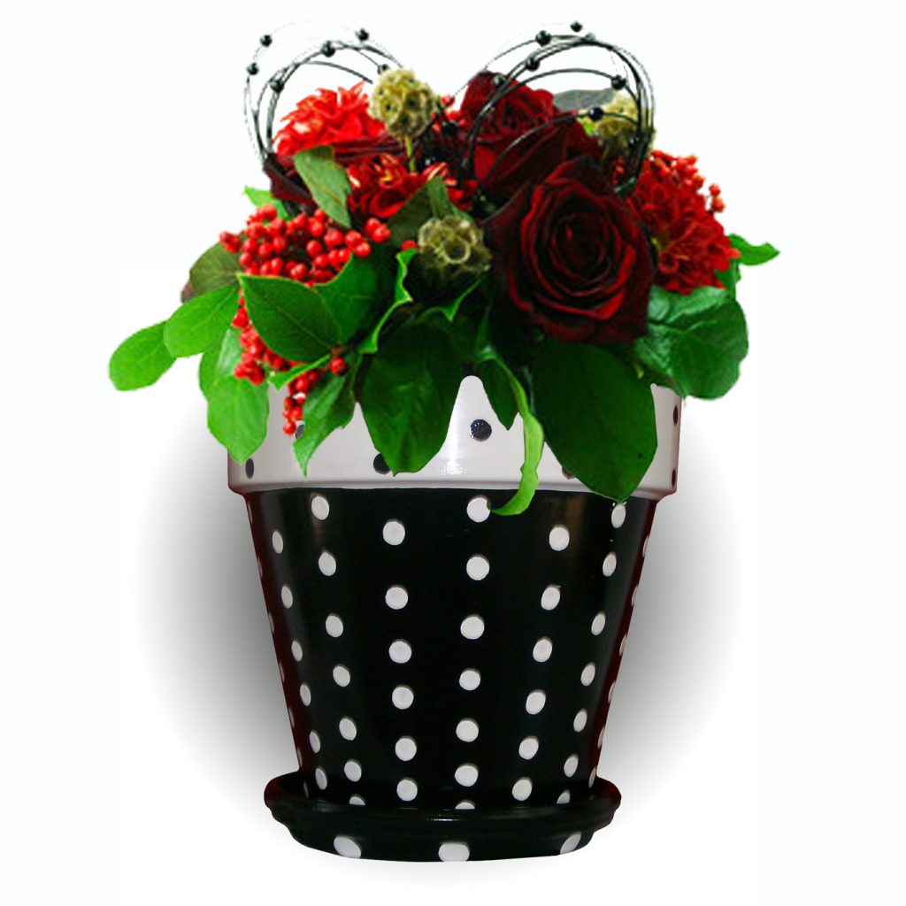 dotty flower pot