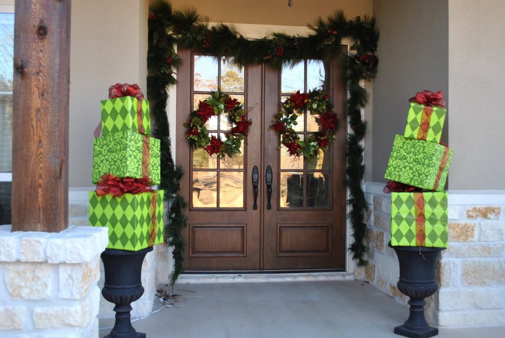 welcoming christmas door
