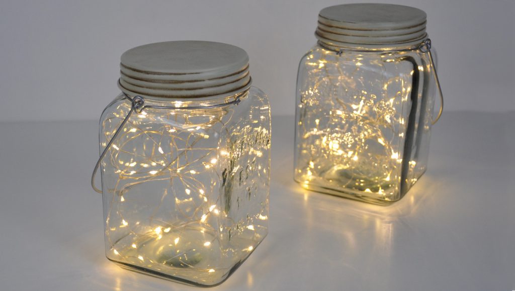 jar with lights