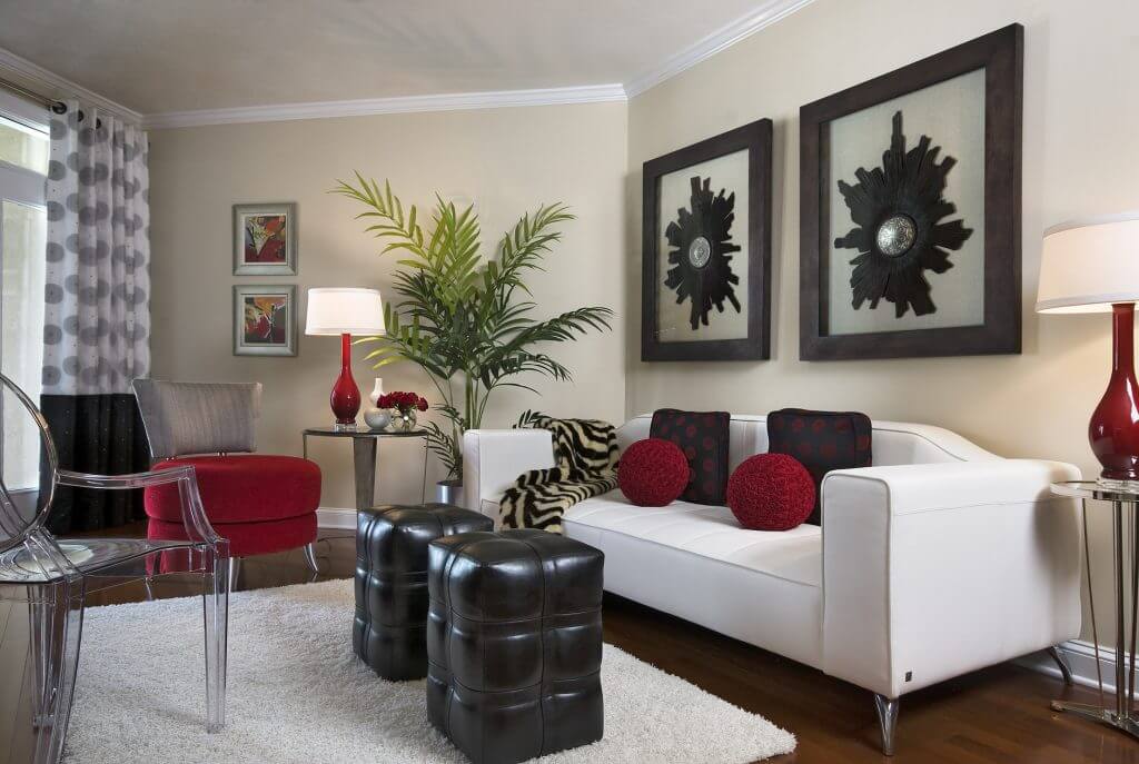 Classic black-white living room