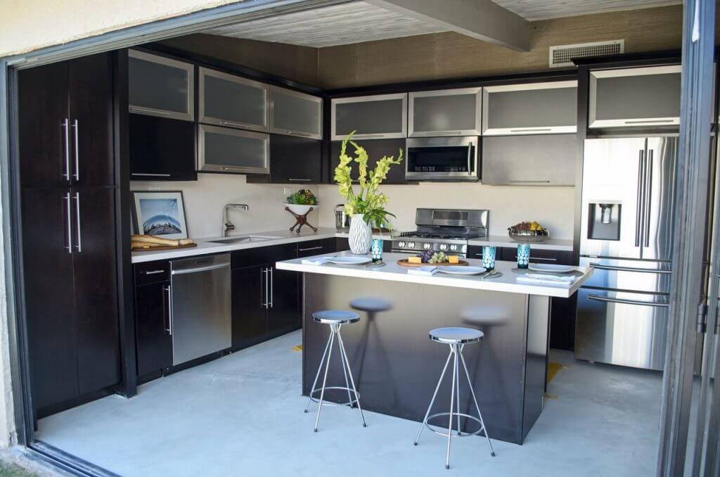 Stainless steel in remodeled garage
