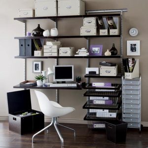 Office design wall shelves