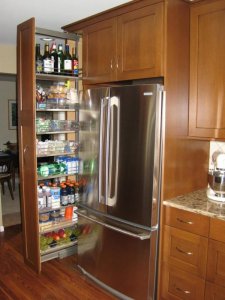 Pull out slim pantry cabinet