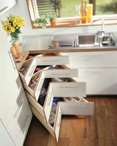Small kitchen smart corner design