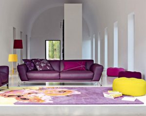 Amazing purple design living room
