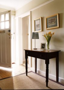Bright entrance hall with table