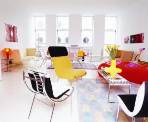 Lively and colorful living room