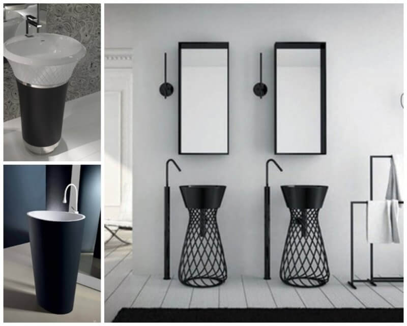 Decorating Ideas in Bathroom Designs With Pedestal Sinks