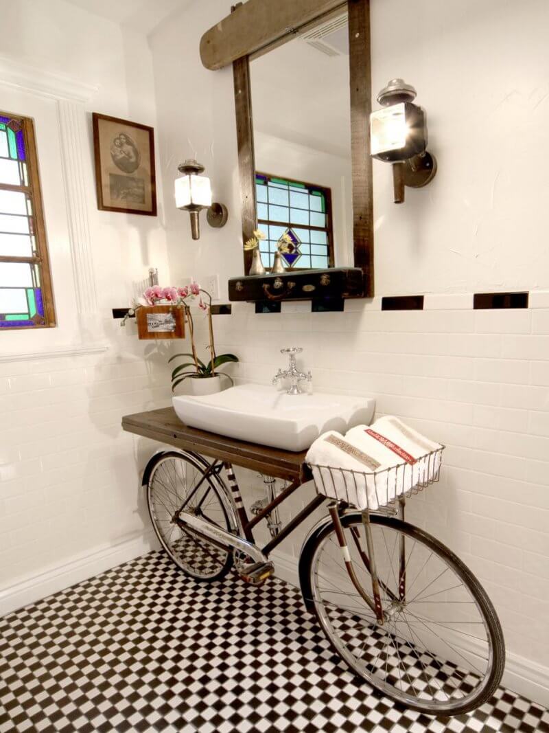 bicycle bathroom sink