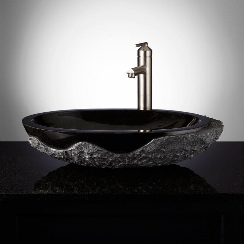 black stone sink