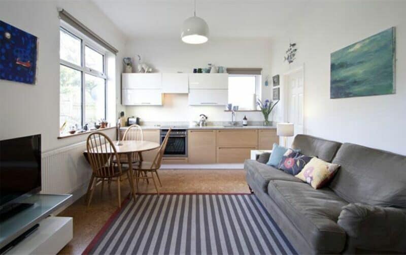 Living room and a kitchen