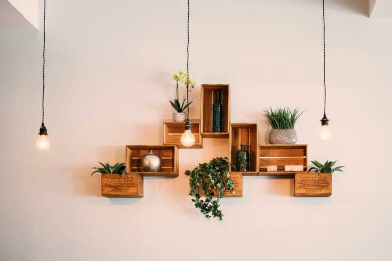 Interesting floating shelves