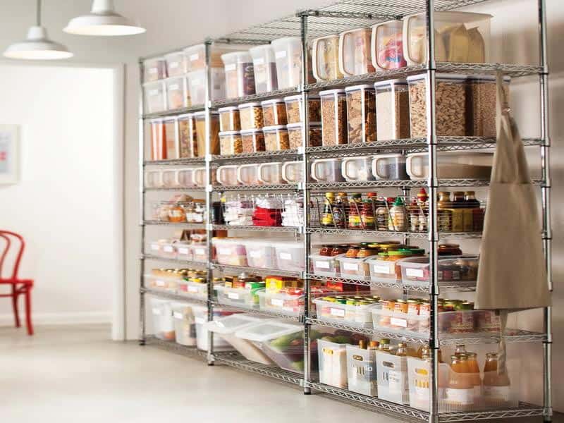 Basement shelves