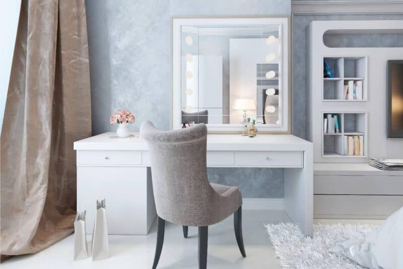 Vanity in the bedroom