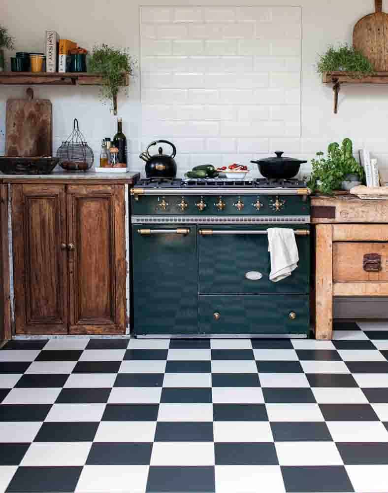 Checkered tiles