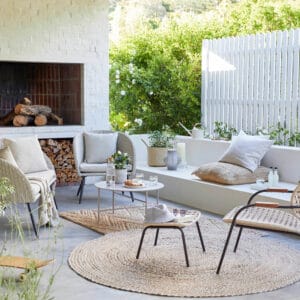 Outdoor lounge area