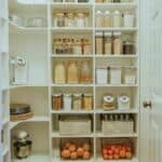 Pantry floor to ceiling shelves