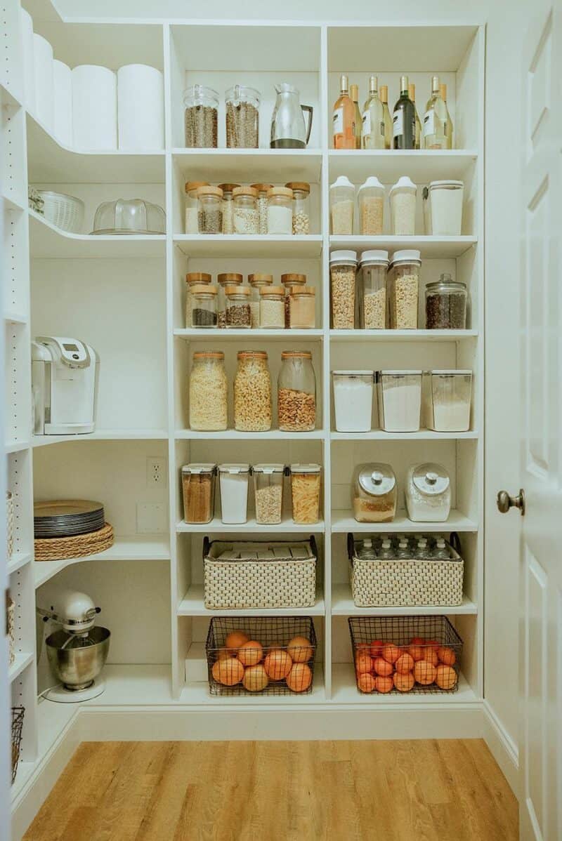 Floor to ceiling shelves