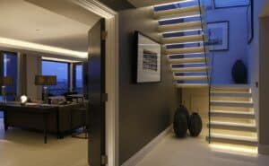 Penthouse lighting for stairs
