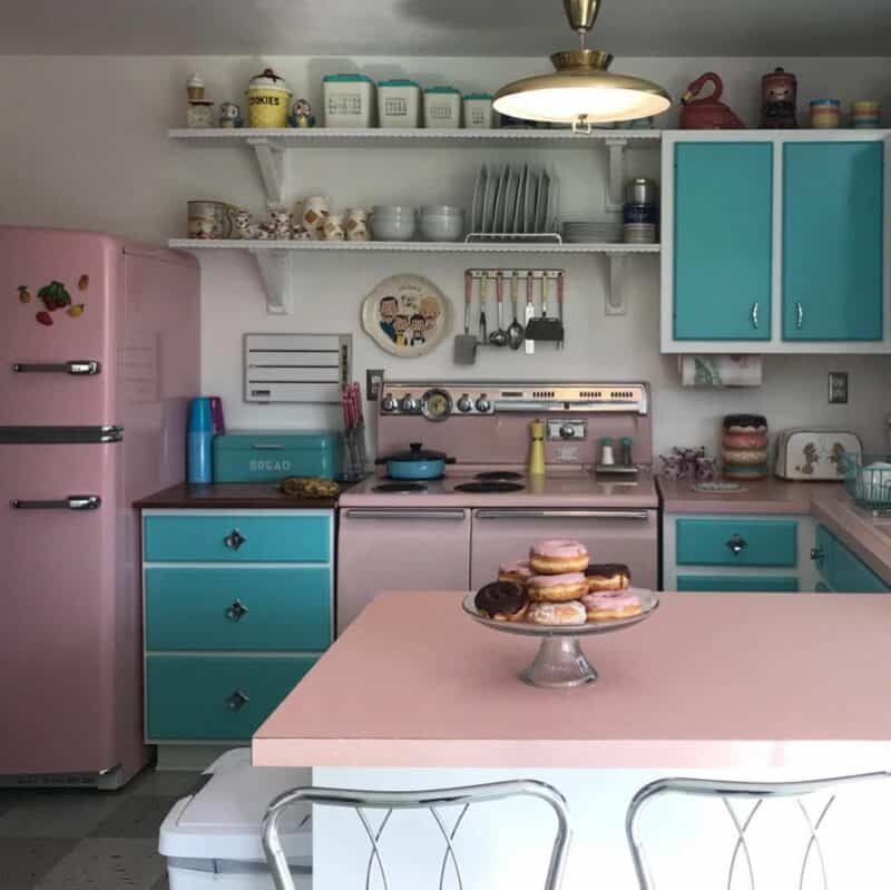 Pink Retro Kitchens