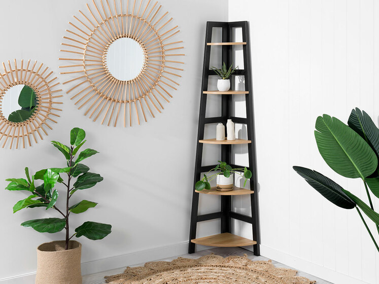 Corner shelves