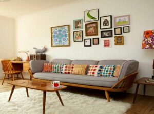 Retro furniture in the living room