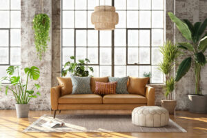 Boho style living room
