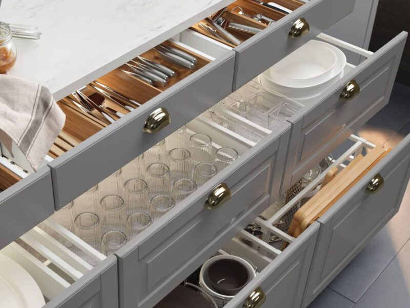 Drawers in the kitchen